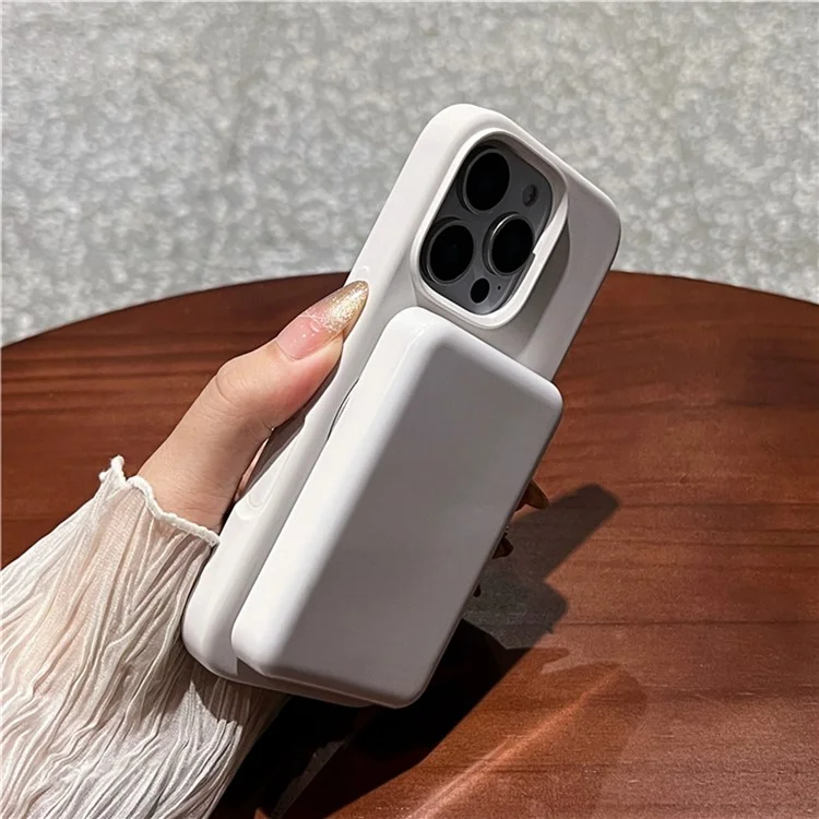 Cover per iPhone 16 Pro con Supporto Rotante e Custodia in Silicone Liquido Compatibile con MagSafe - Blu