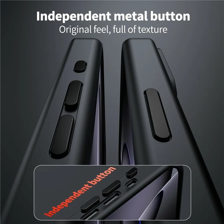 For iPhone 16 Pro Max Case Compatible with MagSafe Transparent PC + TPU Anti-Slip Phone Cover - Black