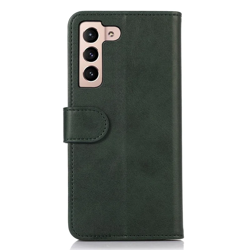 For Samsung Galaxy S23 Cowhide Texture PU Leather Wallet Folio Phone Case Stand Feature Magnetic Flip Shockproof Protective Cover - Green