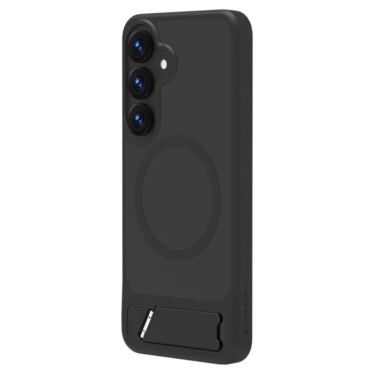 LEREACH Serie Le-Chic para Funda de Samsung Galaxy S2 / S24 Compatible con MagSafe con Soporte Plegable - Carcasa de TPU + PC - Negro