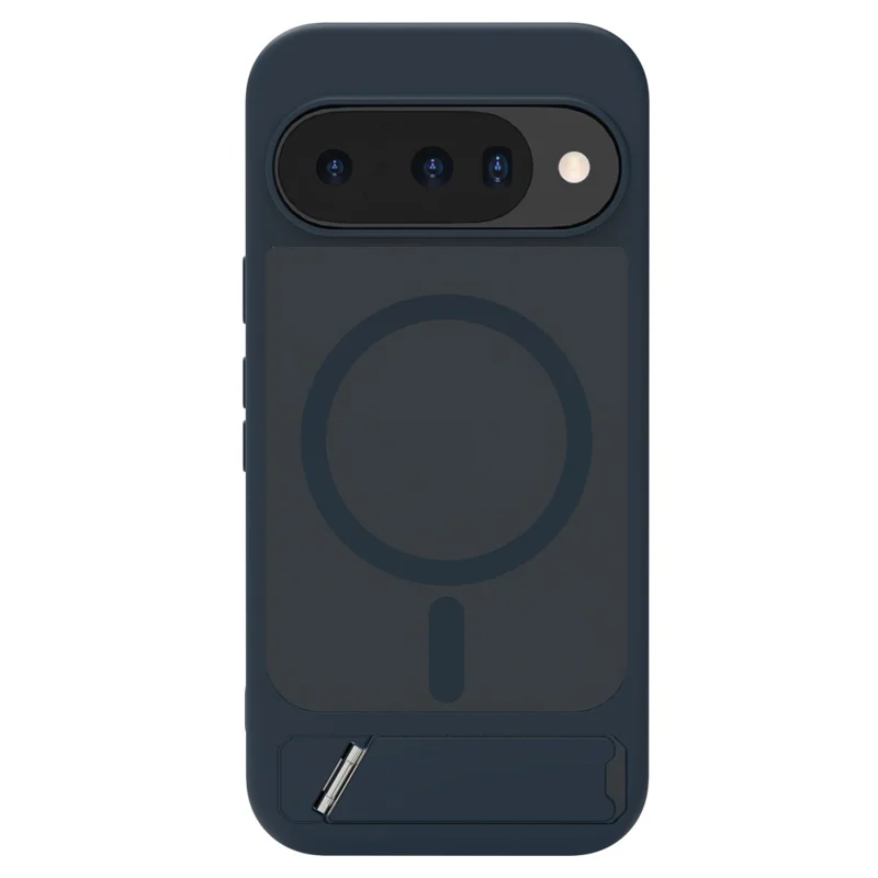 LEREACH Le-Chic Series Phone Case For Google Pixel 10 / 10 Pro / 9 / 9 Pro , Magnetic Case Kickstand TPU + PC Cover - Blue