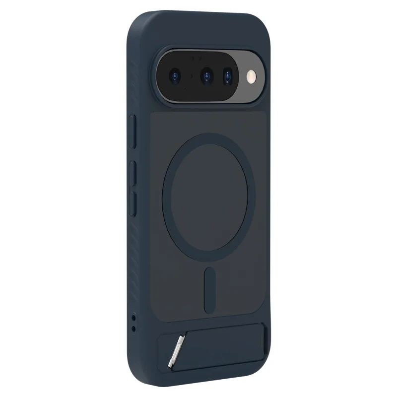 LEREACH Le-Chic Series Phone Case For Google Pixel 10 / 10 Pro / 9 / 9 Pro , Magnetic Case Kickstand TPU + PC Cover - Blue