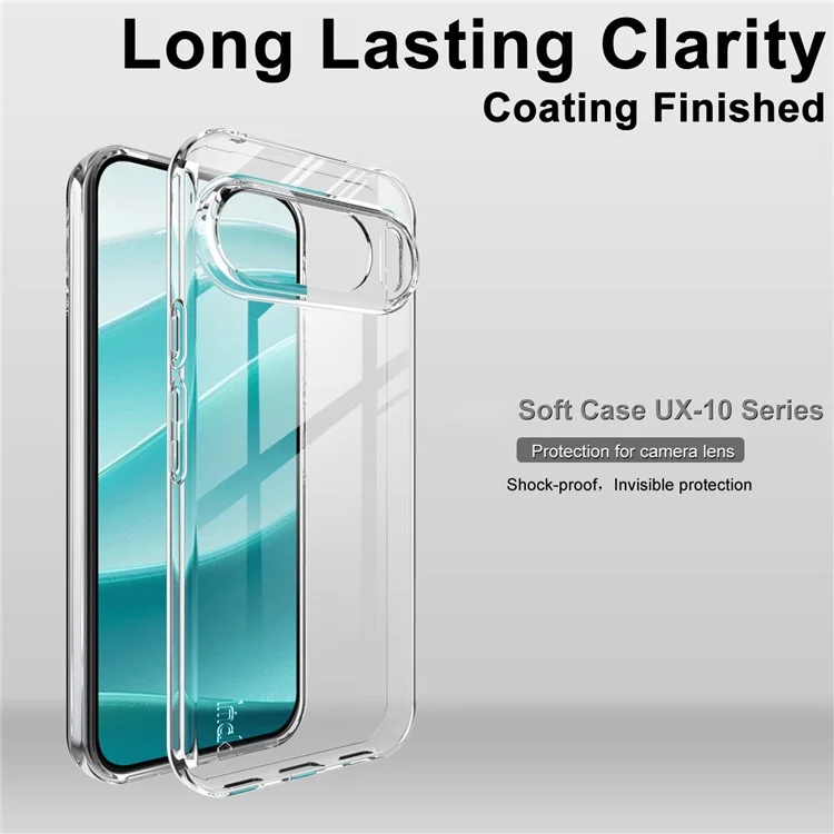 IMAK UX-10 Series For Google Pixel 10 Pro XL Clear Phone Case Soft TPU Mobile Back Cover