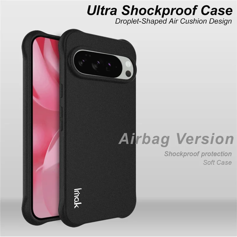 IMAK Per Google Pixel 10 Pro XL Custodia TPU Copertura Telefonica Airbag Antiurto - Nero Opaco