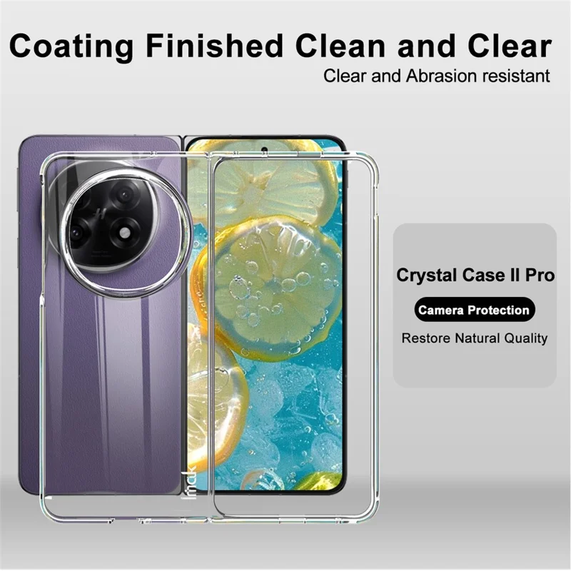 IMAK Crystal Case II Pro für Oppo Find N5 5G Hülle Transparent PC Handyhülle (Obere Abdeckung + Untere Abdeckung)