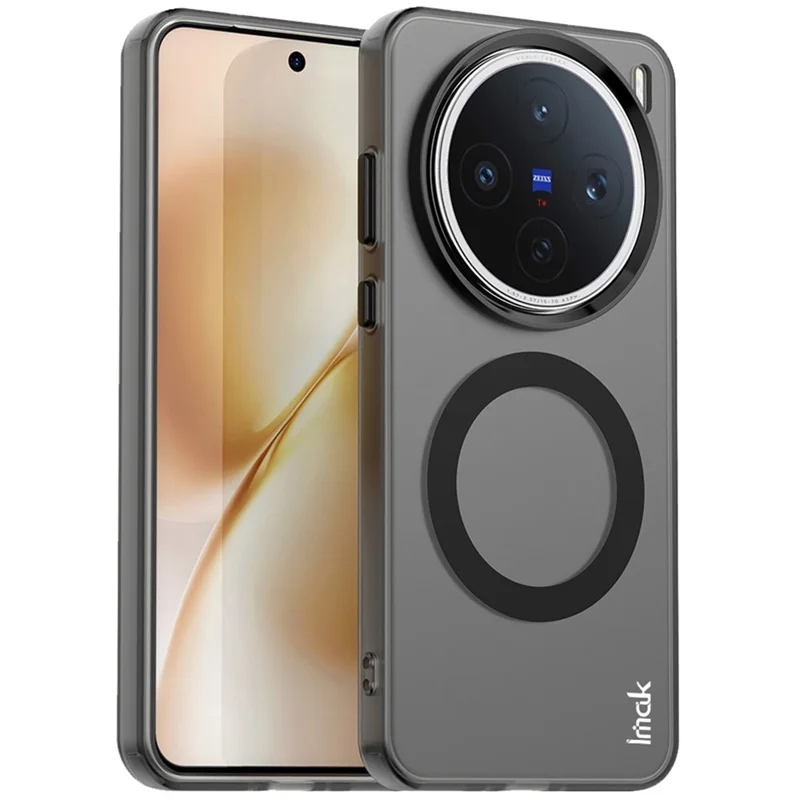 IMAK For vivo X200s 5G Case Compatible with MagSafe Candy Color Anti Drop TPU + PET Back Cover - Black