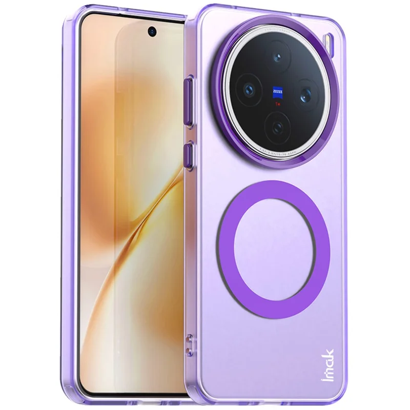 IMAK For vivo X200s 5G Case Compatible with MagSafe Candy Color Anti Drop TPU + PET Back Cover - Purple