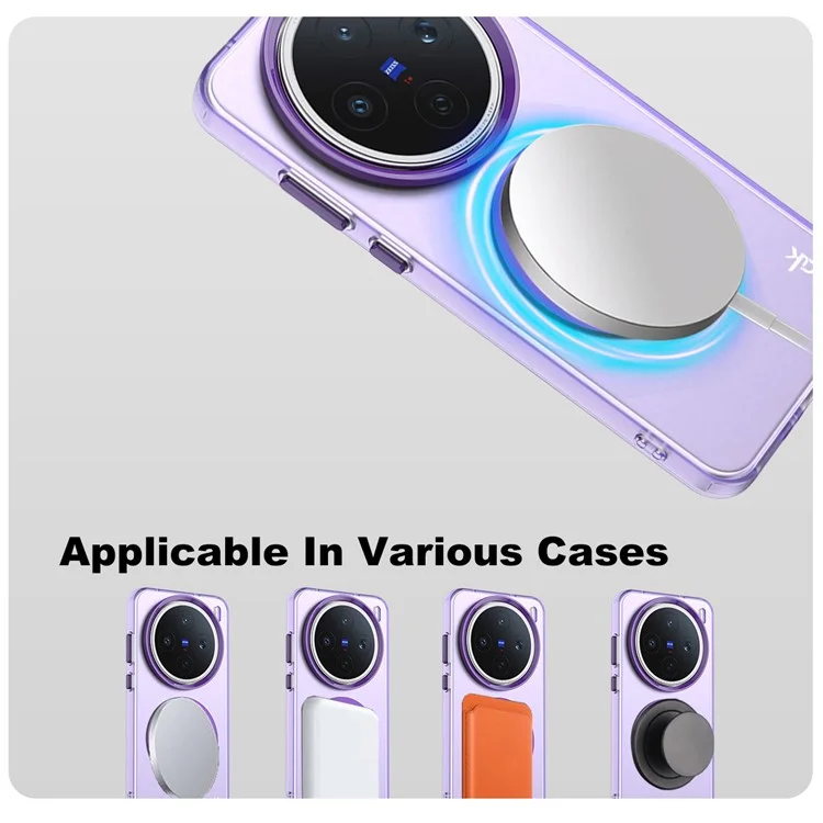 IMAK For vivo X200s 5G Case Compatible with MagSafe Candy Color Anti Drop TPU + PET Back Cover - Purple