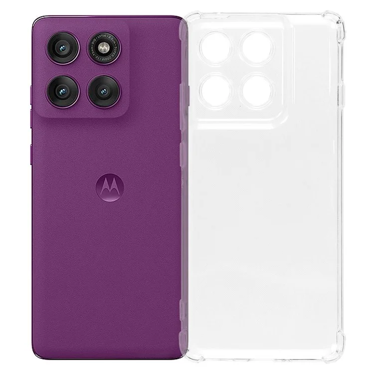 Funda para teléfono Motorola Edge 60 Pro 5G Reforzada de cuatro esquinas Cubierta TPU transparente anti-caídas