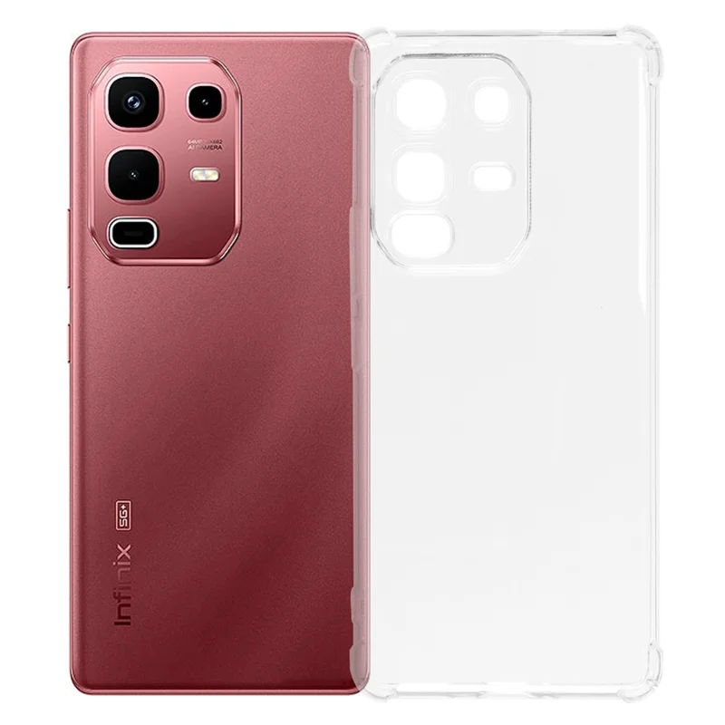 Custodia per telefono Infinix Note 50s 5G Rinforzo agli angoli Antiurto Copertura TPU trasparente
