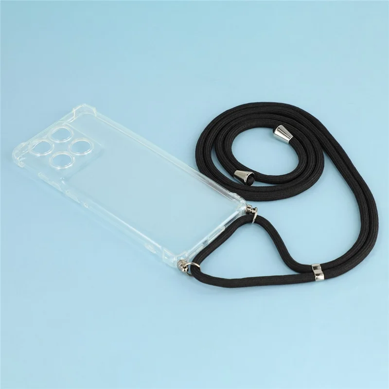 Funda para Motorola Edge 60 5G / Edge 60 Fusion 5G con Esquinas Reforzadas, Carcasa Transparente de TPU con Cordón