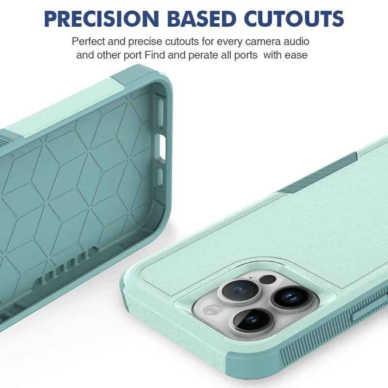 Bulk Purchasing For iPhone 14 Pro Case 2 in 1 PC + TPU Shockproof Phone Cover - Mint Green