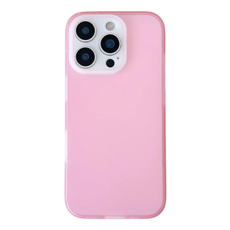 For iPhone 16 Pro Case Slim Silicone Phone Back Cover Anti-Fingerprint - Pink