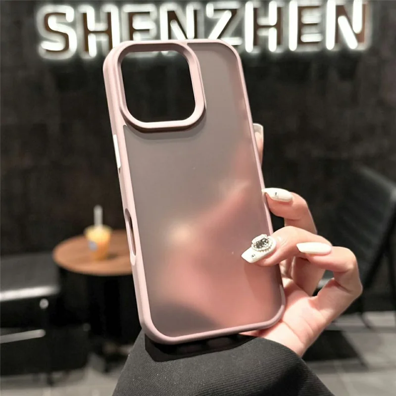 For iPhone 16 Pro Max Case Skin Touch TPU + PC Phone Back Cover Independent Button