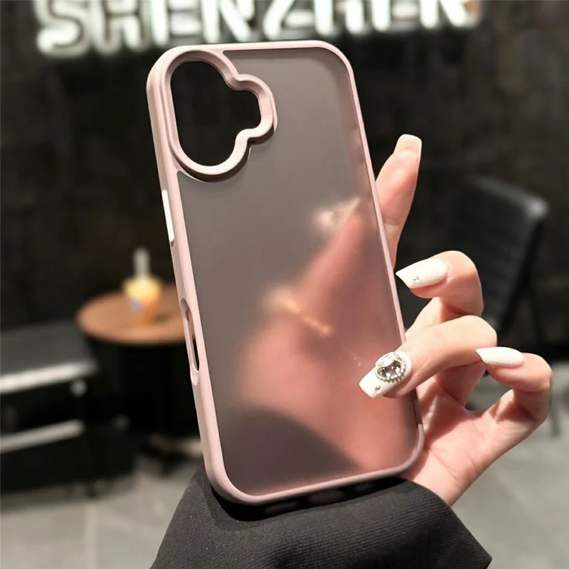 Für iPhone 16 Hülle Skin Touch TPU + PC Telefon Rückseite Schutzhülle mit separatem Knopf