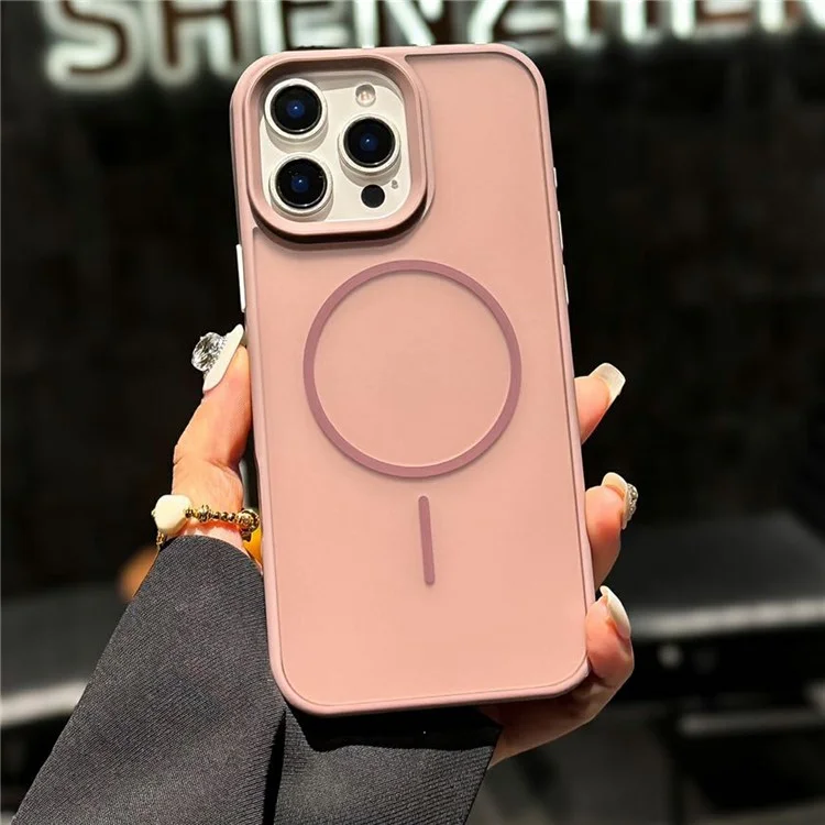 Чехол для iPhone 16 Pro, совместимый с MagSafe, из мягкого TPU и жесткого PC с эффектом кожи для задней крышки телефона