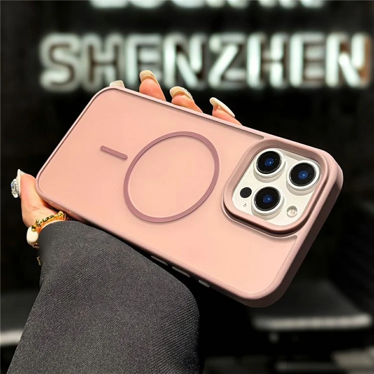 Чехол для iPhone 16 Pro, совместимый с MagSafe, из мягкого TPU и жесткого PC с эффектом кожи для задней крышки телефона