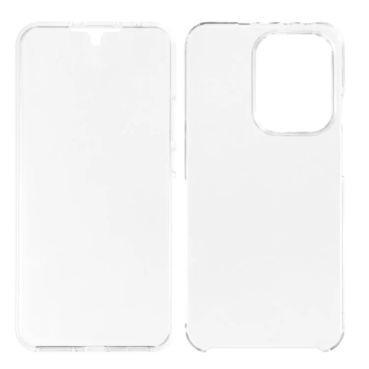 Чехол для Oppo Reno13 5G (Global) TPU-бампер с прозрачной акриловой задней панелью и PET-плёнкой