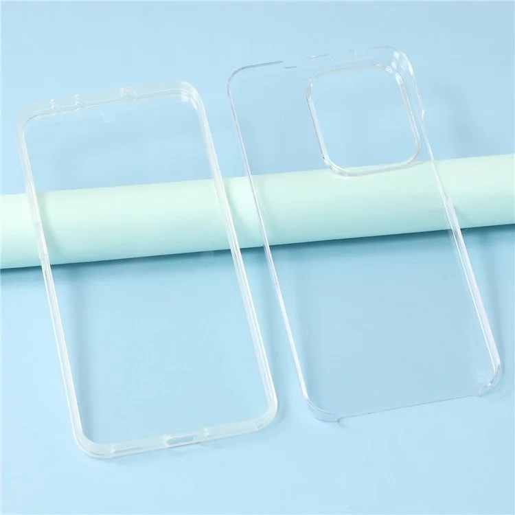 Чехол для Oppo Reno13 5G (Global) TPU-бампер с прозрачной акриловой задней панелью и PET-плёнкой