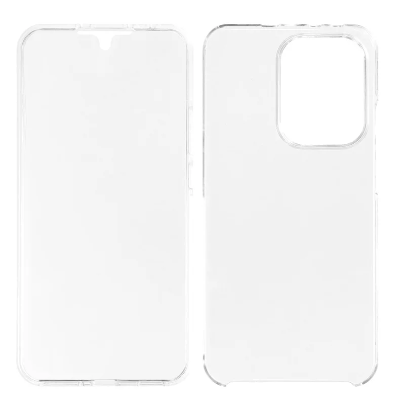 Für Oppo Reno13 Pro 5G Hülle TPU-Rahmen Transparente Acryl-Rückseite Handyhülle mit PET-Folie