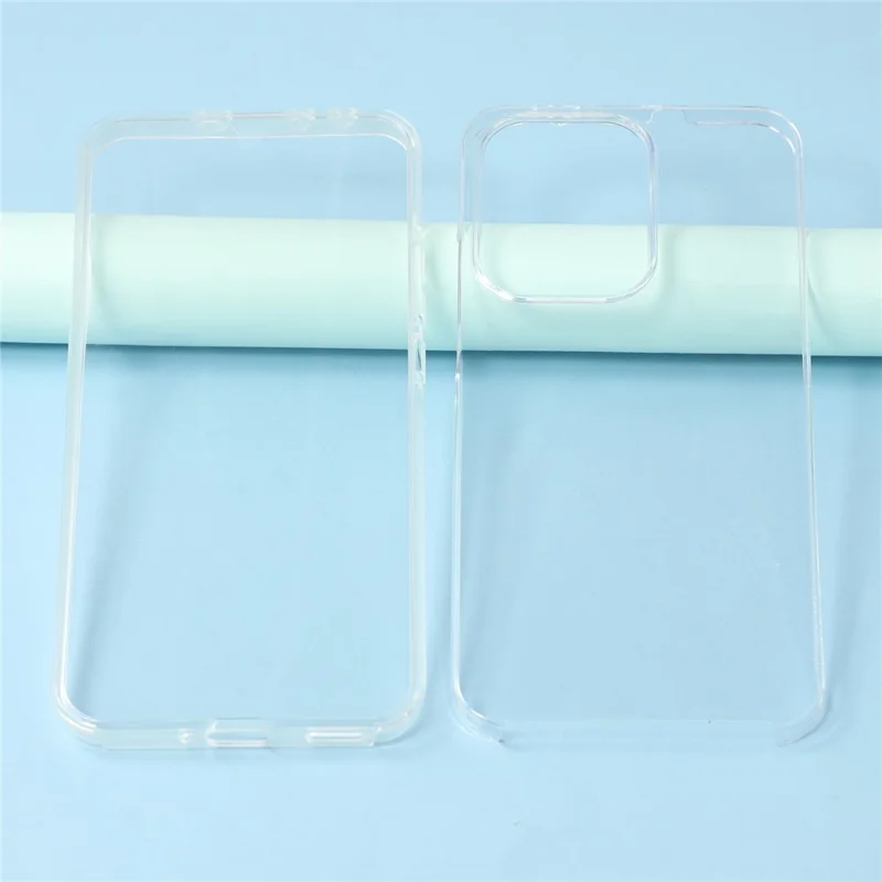 Für Oppo Reno13 Pro 5G Hülle TPU-Rahmen Transparente Acryl-Rückseite Handyhülle mit PET-Folie