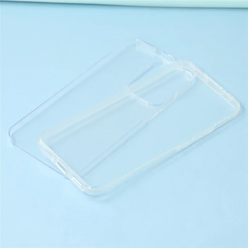 Für Oppo Reno13 Pro 5G Hülle TPU-Rahmen Transparente Acryl-Rückseite Handyhülle mit PET-Folie
