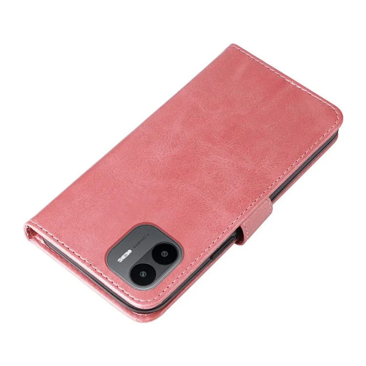 Per Xiaomi Redmi A1 4G / A2 4G Custodia Protettiva in Pelle PU con Cerniera e Supporto - Rosa Gold