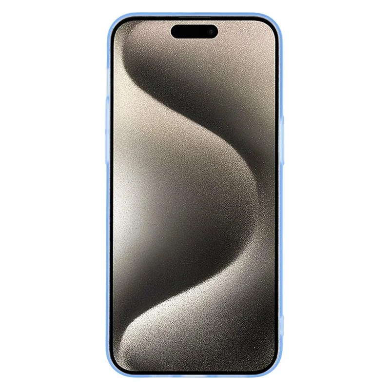 For iPhone 15 Pro Max Case Heat Dissipation Hard PC Phone Cover with Camera Lens Protector - Transparent Blue