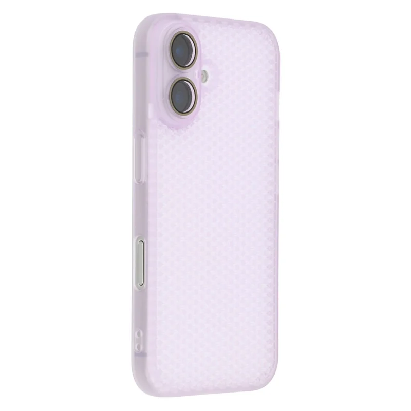 For iPhone 16 Plus Case Heat Dissipation Hard PC Phone Cover with Camera Lens Protector - Transparent Purple