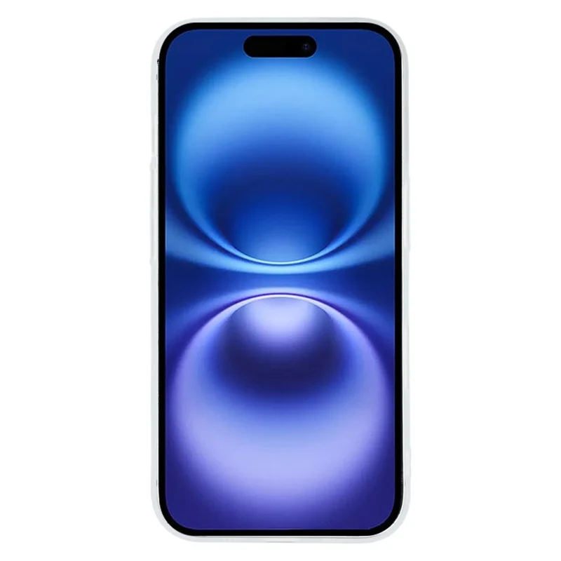 For iPhone 16 Plus Case Heat Dissipation Hard PC Phone Cover with Camera Lens Protector - Transparent White