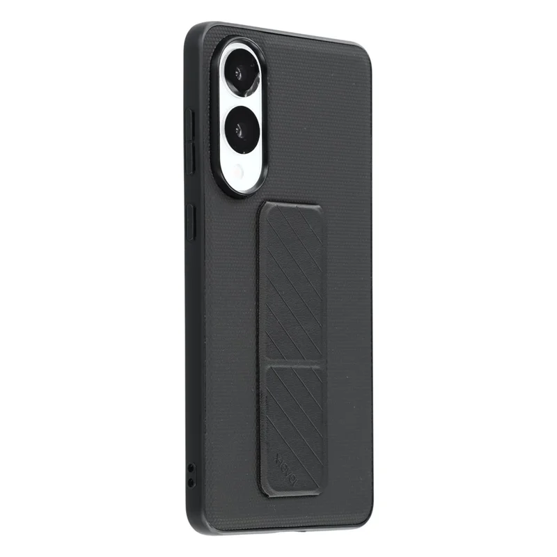 X-LEVEL For Samsung Galaxy S25 Edge Case with Kickstand TPU + PU Phone Back Cover Shockproof - Black