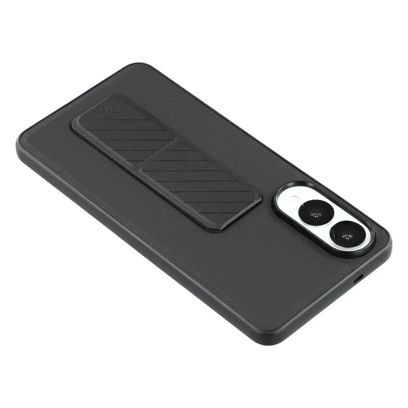 X-LEVEL For Samsung Galaxy S25 Edge Case with Kickstand TPU + PU Phone Back Cover Shockproof - Black