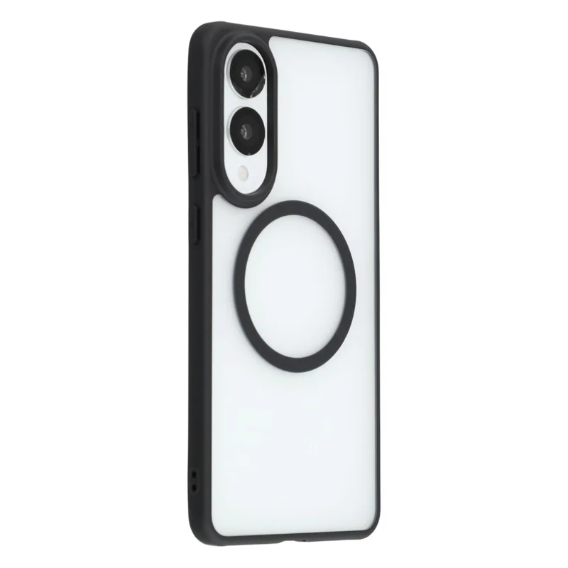 X-LEVEL For Samsung Galaxy S25 Edge Magnetic Case PC + TPU Matte Anti Drop Cell Phone Cover - Black