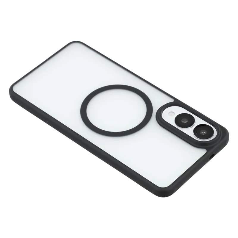 X-LEVEL For Samsung Galaxy S25 Edge Magnetic Case PC + TPU Matte Anti Drop Cell Phone Cover - Black