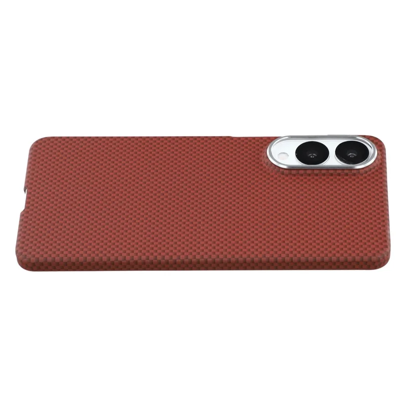 X-LEVEL For Samsung Galaxy S25 Edge Case Compatible with MagSafe Carbon Nanofiber+Metal Lens Frame Phone Cover - Red