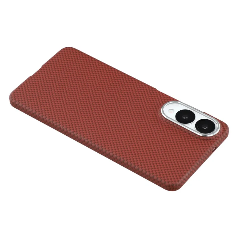 X-LEVEL For Samsung Galaxy S25 Edge Case Compatible with MagSafe Carbon Nanofiber+Metal Lens Frame Phone Cover - Red