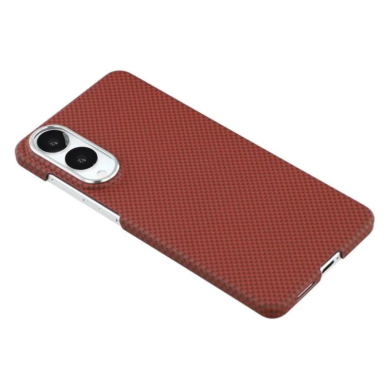 X-LEVEL For Samsung Galaxy S25 Edge Case Compatible with MagSafe Carbon Nanofiber+Metal Lens Frame Phone Cover - Red