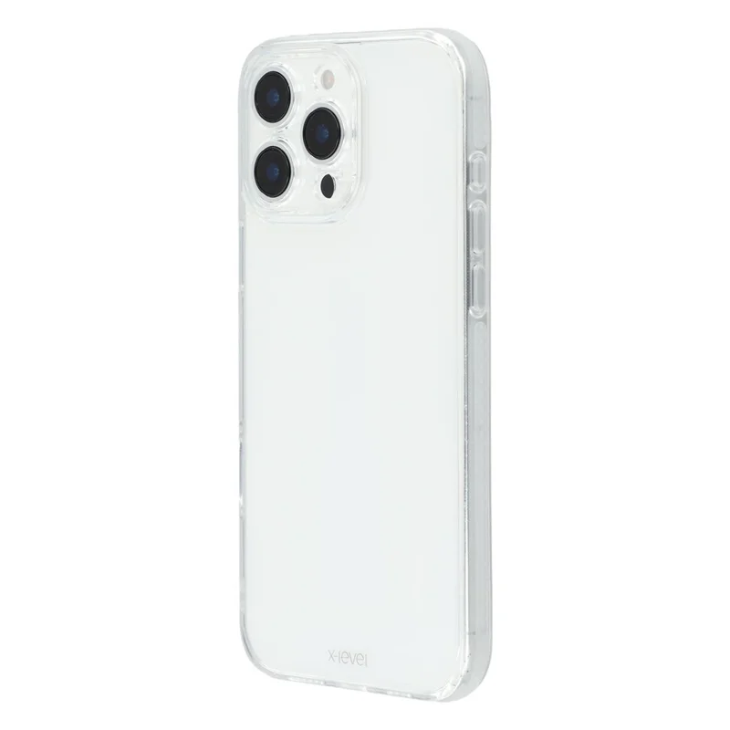 X-LEVEL para Funda iPhone 16 Pro Max Carcasa PC + TPU Transparente Cubierta Trasera del Teléfono - Transparente