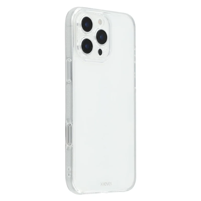 X-LEVEL для iPhone 16 Pro Max Чехол ПК + ТПУ Полупрозрачный Задний Чехол - Прозрачный