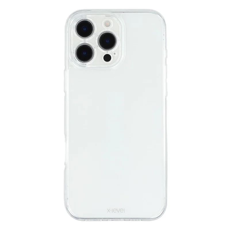 X-LEVEL для iPhone 16 Pro Max Чехол ПК + ТПУ Полупрозрачный Задний Чехол - Прозрачный
