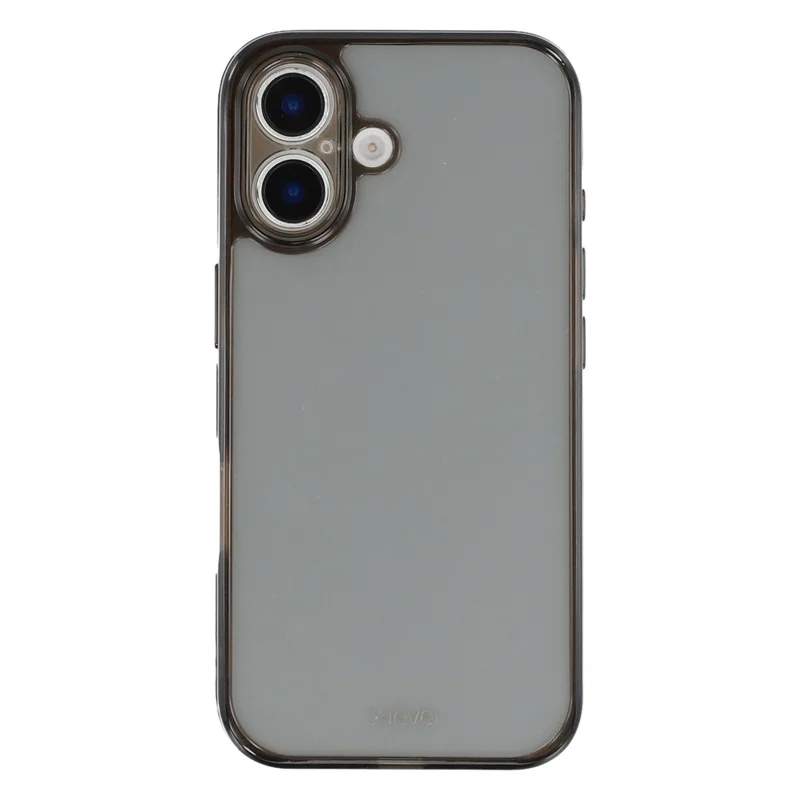 X-LEVEL Para Funda iPhone 16 PC + TPU Carcasa Trasera Translúcida para Teléfono - Negro Transparente
