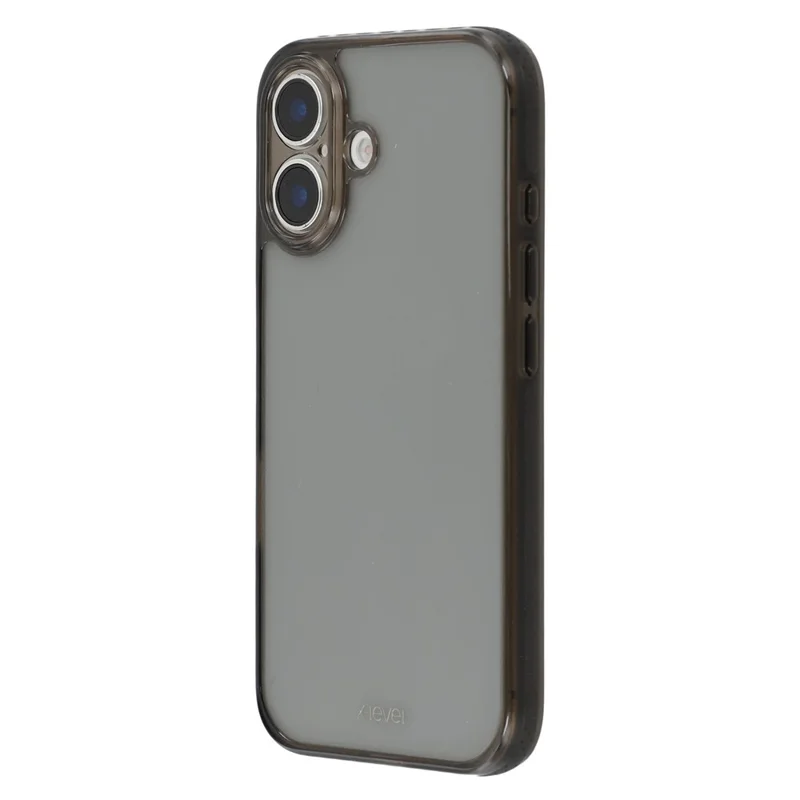 X-LEVEL Para Funda iPhone 16 PC + TPU Carcasa Trasera Translúcida para Teléfono - Negro Transparente