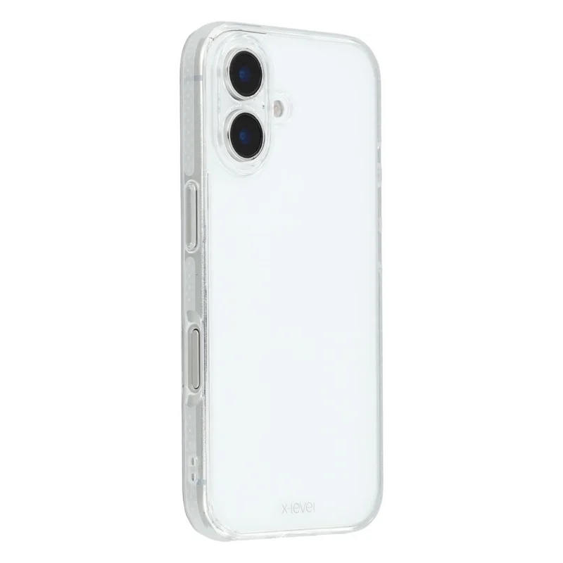 X-LEVEL For iPhone 16 Case PC + TPU Translucent Phone Back Cover - Transparent