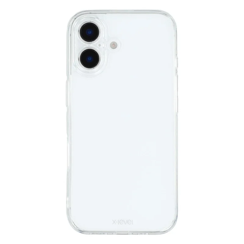 X-LEVEL For iPhone 16 Case PC + TPU Translucent Phone Back Cover - Transparent