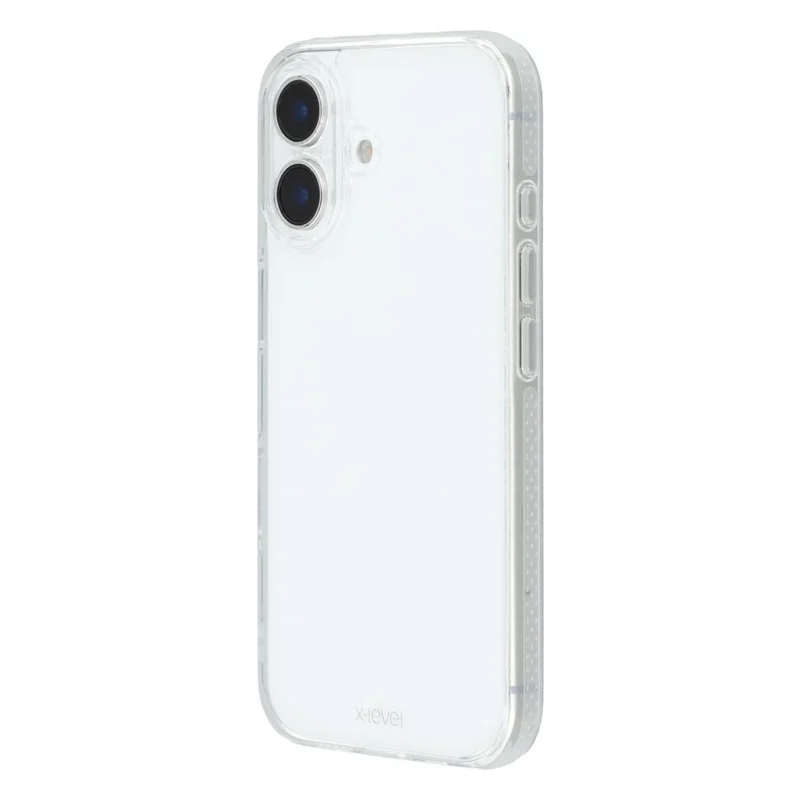 X-LEVEL For iPhone 16 Case PC + TPU Translucent Phone Back Cover - Transparent