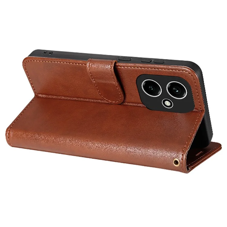 AZNS Hülle für Honor 400 5G (Global) Kratzfestes PU-Leder Ständer Brieftasche Handyhülle - Braun
