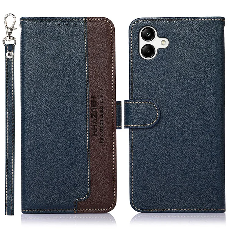 KHAZNEH For Samsung Galaxy A07 Case RFID Blocking Wallet PU Leather Phone Cover - Blue