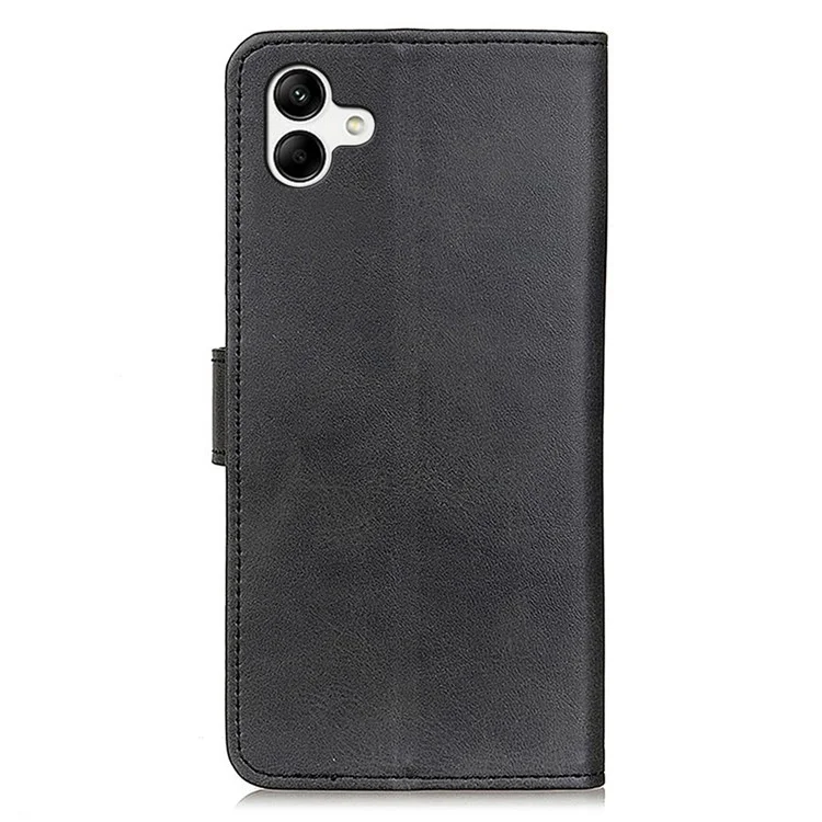 For Samsung Galaxy A07 Case Cowhide Texture Leather Wallet Stand Phone Cover - Black