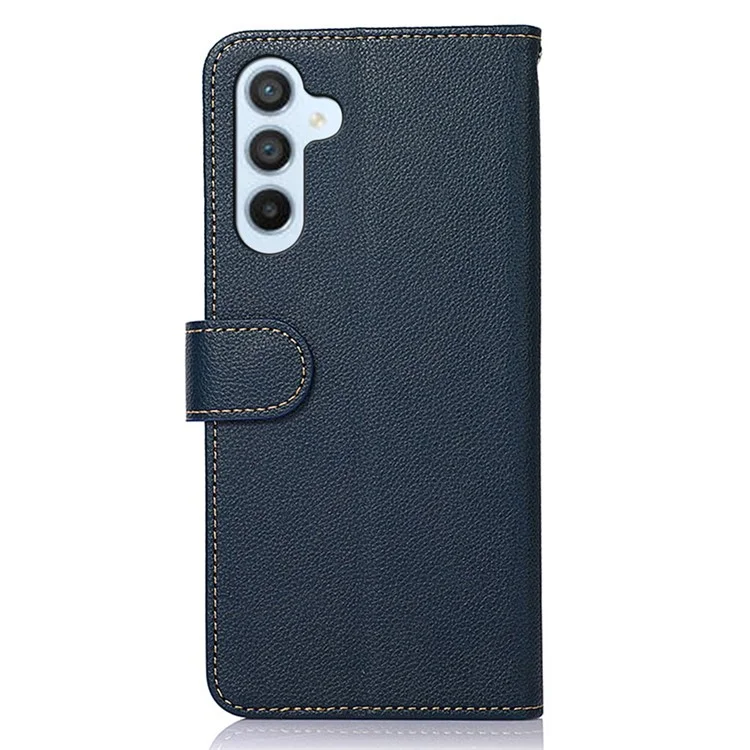KHAZNEH For Samsung Galaxy A17 Case RFID Blocking Wallet PU Leather Phone Cover - Blue