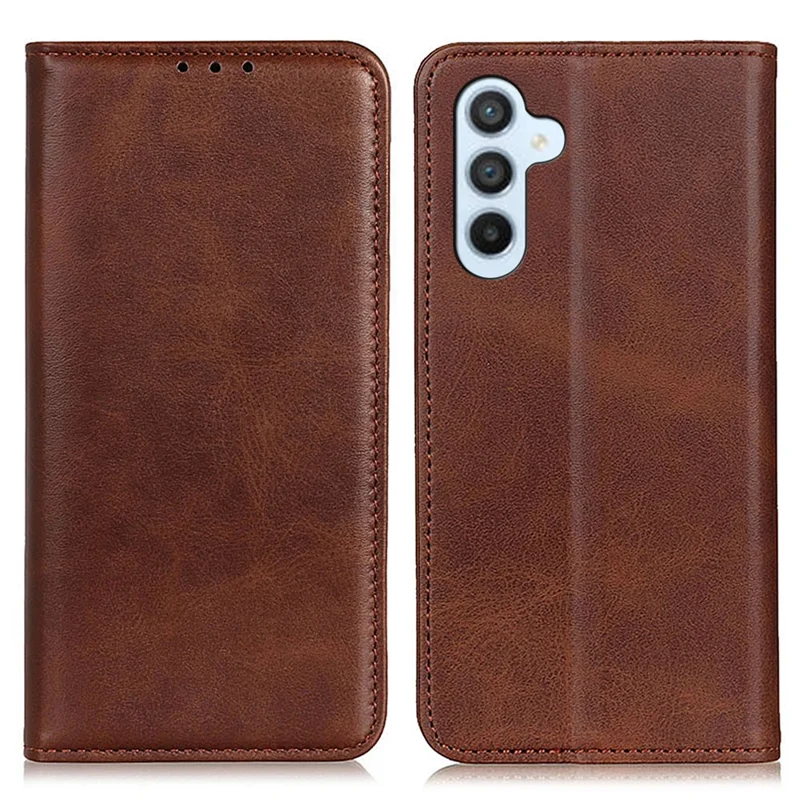 For Samsung Galaxy A17 5G / A17 4G / A26 5G Case Split Leather Flip Wallet Phone Cover - Coffee
